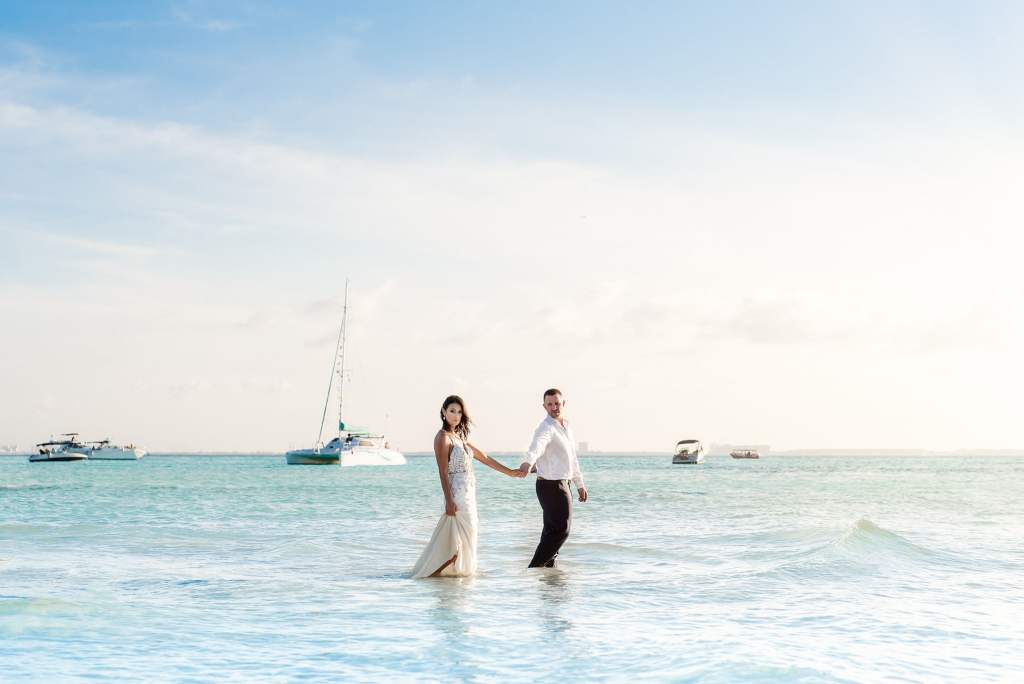 Water Wedding Photo by Misti Marquette of Bohemia Photography