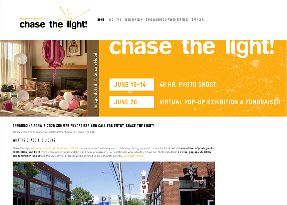 Chase the Light - Seattle Photographic Event & Fundraiser 1